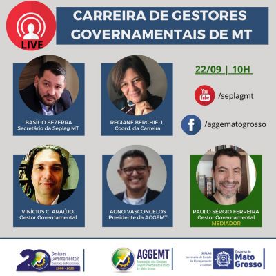 Live sobre carreira de gestor governamental abre programação de 20 anos nesta terça (22)