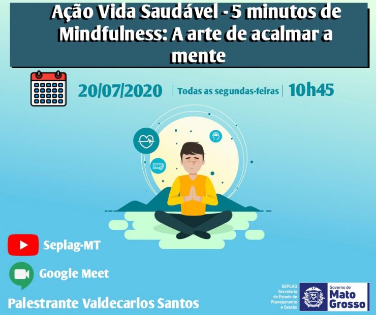 Seplag promove aula online de meditação