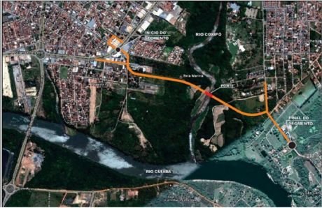 Ponte sobre o Rio Coxipó e ruas no entorno da Arena estão licitadas